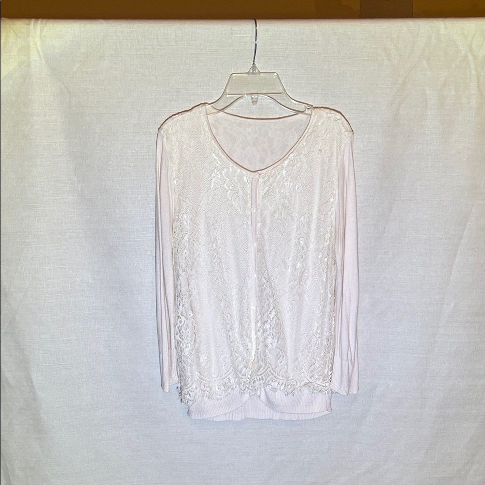 Elegant Lace Women's Cardigan - Cream